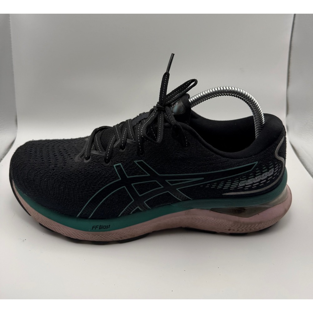 ASICS Gel-Cumulus 24 Running Shoes Womens 10.5 Black Teal 1012B206 Good
